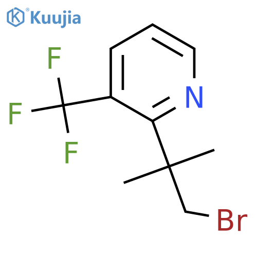 2-(1-bromo-2-methylpropan-2-yl)-3-(trifluoromethyl)pyridine structure