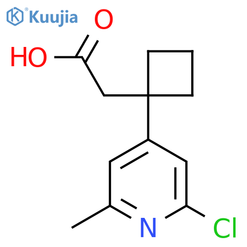 2-1-(2-chloro-6-methylpyridin-4-yl)cyclobutylacetic acid structure