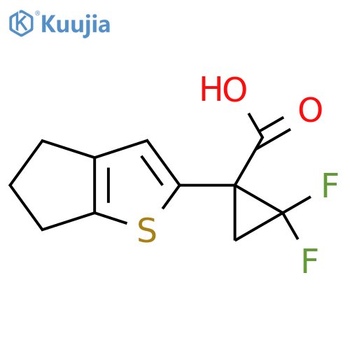 1-{4H,5H,6H-cyclopentabthiophen-2-yl}-2,2-difluorocyclopropane-1-carboxylic acid structure