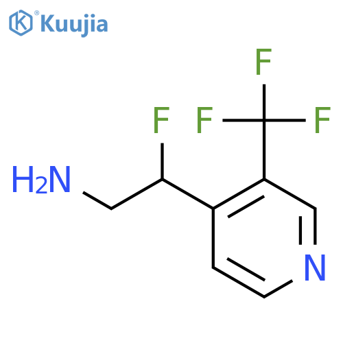 2-fluoro-2-3-(trifluoromethyl)pyridin-4-ylethan-1-amine structure