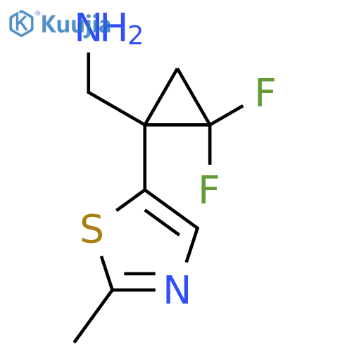 2,2-difluoro-1-(2-methyl-1,3-thiazol-5-yl)cyclopropylmethanamine structure