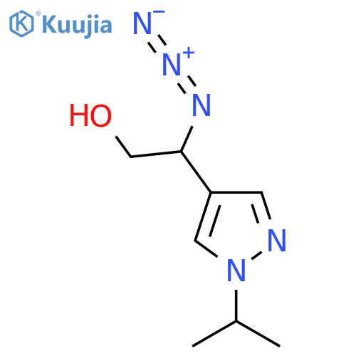 2-azido-2-1-(propan-2-yl)-1H-pyrazol-4-ylethan-1-ol structure