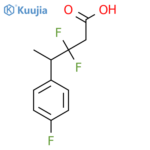 3,3-difluoro-4-(4-fluorophenyl)pentanoic acid structure