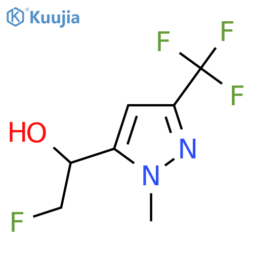 2-fluoro-1-1-methyl-3-(trifluoromethyl)-1H-pyrazol-5-ylethan-1-ol structure