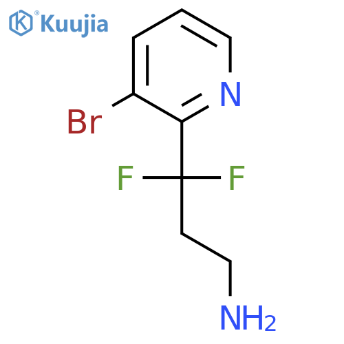 3-(3-bromopyridin-2-yl)-3,3-difluoropropan-1-amine structure