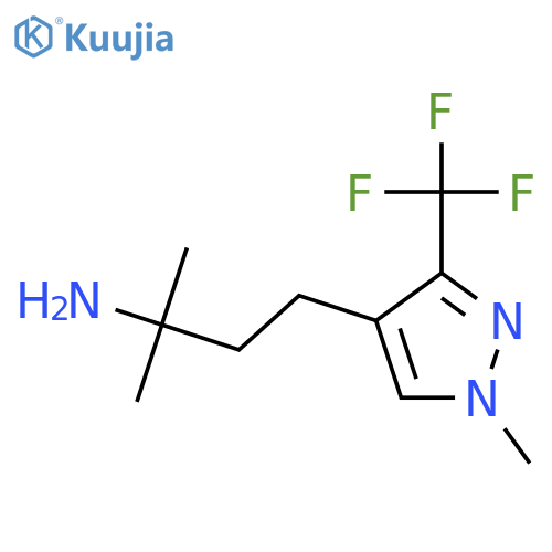 2-methyl-4-1-methyl-3-(trifluoromethyl)-1H-pyrazol-4-ylbutan-2-amine structure