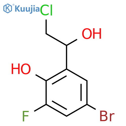 4-Bromo-2-(2-chloro-1-hydroxyethyl)-6-fluorophenol structure