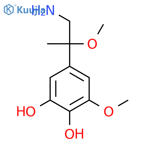 5-(1-amino-2-methoxypropan-2-yl)-3-methoxybenzene-1,2-diol structure