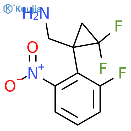 2,2-difluoro-1-(2-fluoro-6-nitrophenyl)cyclopropylmethanamine structure