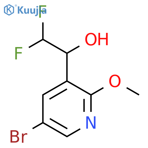 1-(5-bromo-2-methoxypyridin-3-yl)-2,2-difluoroethan-1-ol structure