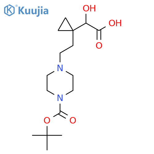 2-1-(2-{4-(tert-butoxy)carbonylpiperazin-1-yl}ethyl)cyclopropyl-2-hydroxyacetic acid structure