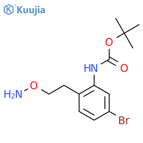 tert-butyl N-{2-2-(aminooxy)ethyl-5-bromophenyl}carbamate structure