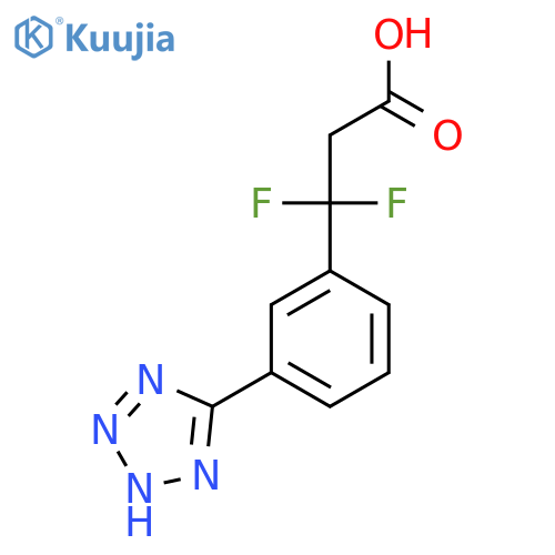 3,3-difluoro-3-3-(1H-1,2,3,4-tetrazol-5-yl)phenylpropanoic acid structure