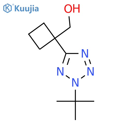 1-(2-tert-butyl-2H-1,2,3,4-tetrazol-5-yl)cyclobutylmethanol structure