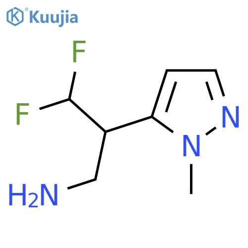 3,3-difluoro-2-(1-methyl-1H-pyrazol-5-yl)propan-1-amine structure