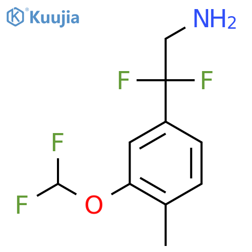 2-3-(difluoromethoxy)-4-methylphenyl-2,2-difluoroethan-1-amine structure