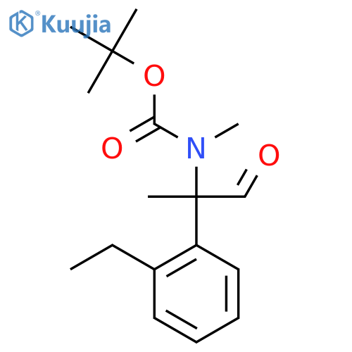 tert-butyl N-2-(2-ethylphenyl)-1-oxopropan-2-yl-N-methylcarbamate structure
