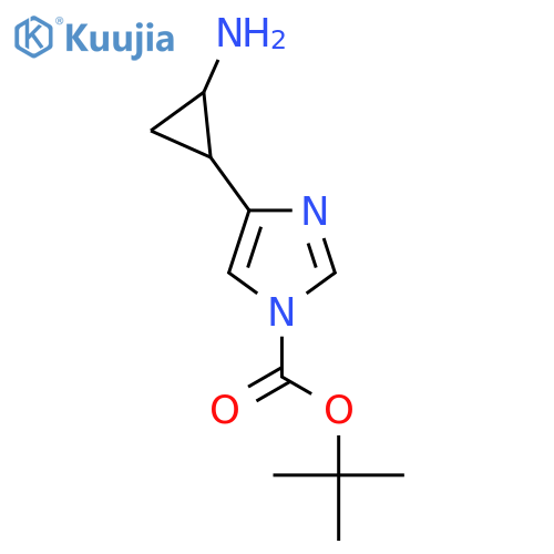 tert-butyl 4-(2-aminocyclopropyl)-1H-imidazole-1-carboxylate structure