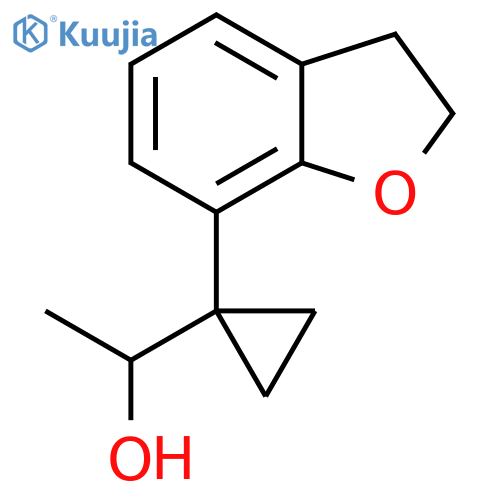1-1-(2,3-dihydro-1-benzofuran-7-yl)cyclopropylethan-1-ol structure