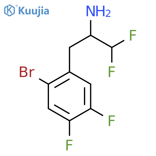 3-(2-bromo-4,5-difluorophenyl)-1,1-difluoropropan-2-amine structure