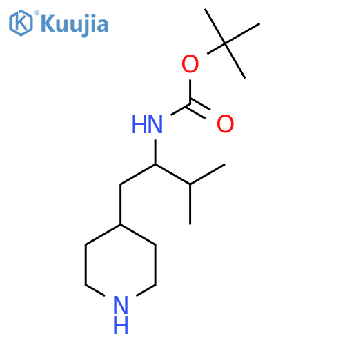 tert-butyl N-3-methyl-1-(piperidin-4-yl)butan-2-ylcarbamate structure