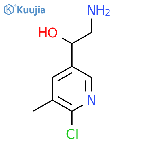 2-amino-1-(6-chloro-5-methylpyridin-3-yl)ethan-1-ol structure