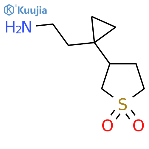 3-1-(2-aminoethyl)cyclopropyl-1lambda6-thiolane-1,1-dione structure