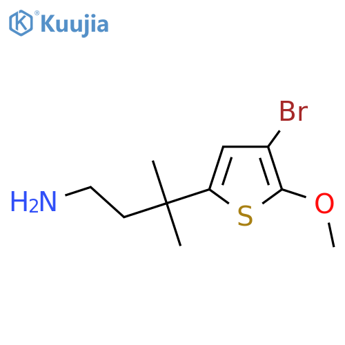 3-(4-bromo-5-methoxythiophen-2-yl)-3-methylbutan-1-amine structure