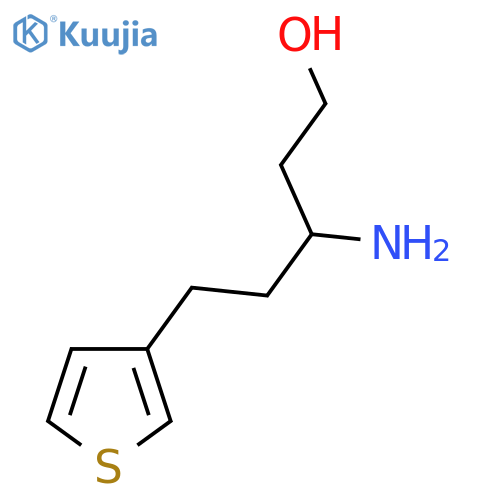 3-amino-5-(thiophen-3-yl)pentan-1-ol structure