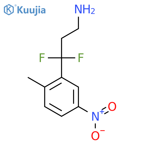 3,3-difluoro-3-(2-methyl-5-nitrophenyl)propan-1-amine structure