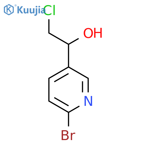 1-(6-bromopyridin-3-yl)-2-chloroethan-1-ol structure
