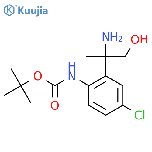 tert-butyl N-2-(2-amino-1-hydroxypropan-2-yl)-4-chlorophenylcarbamate structure