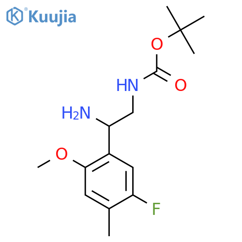 tert-butyl N-2-amino-2-(5-fluoro-2-methoxy-4-methylphenyl)ethylcarbamate structure