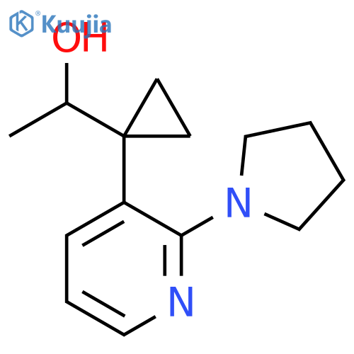 1-{1-2-(pyrrolidin-1-yl)pyridin-3-ylcyclopropyl}ethan-1-ol structure