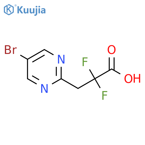 3-(5-bromopyrimidin-2-yl)-2,2-difluoropropanoic acid structure