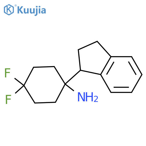 1-(2,3-dihydro-1H-inden-1-yl)-4,4-difluorocyclohexan-1-amine structure