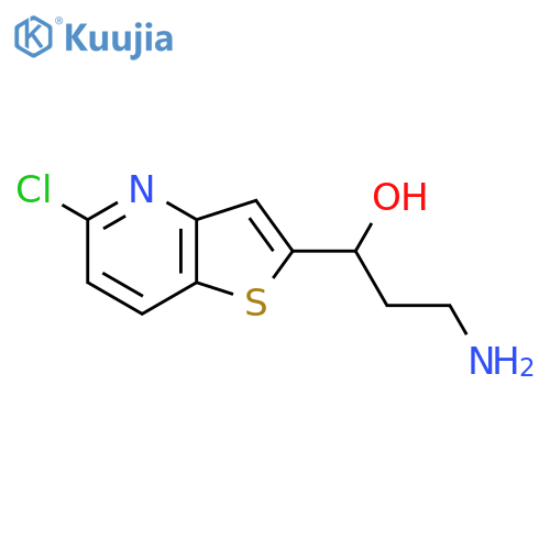 3-amino-1-{5-chlorothieno3,2-bpyridin-2-yl}propan-1-ol structure
