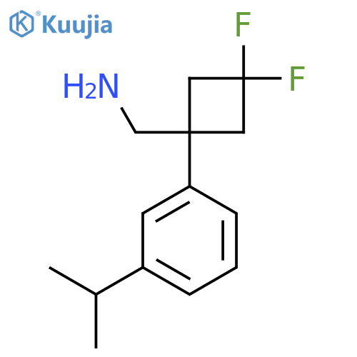 {3,3-difluoro-1-3-(propan-2-yl)phenylcyclobutyl}methanamine structure