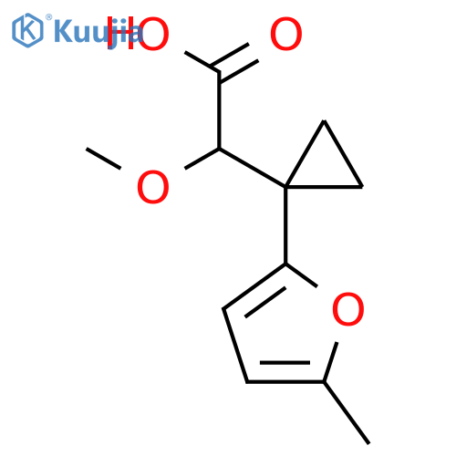2-methoxy-2-1-(5-methylfuran-2-yl)cyclopropylacetic acid structure