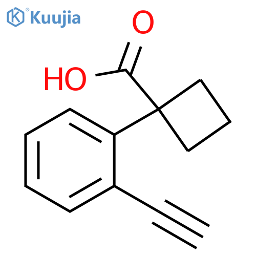 1-(2-ethynylphenyl)cyclobutane-1-carboxylic acid structure
