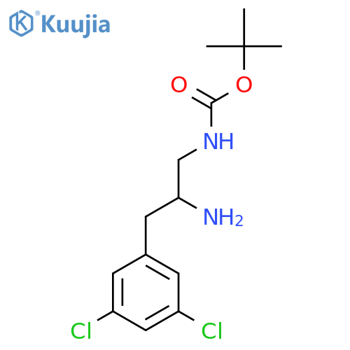 tert-butyl N-2-amino-3-(3,5-dichlorophenyl)propylcarbamate structure