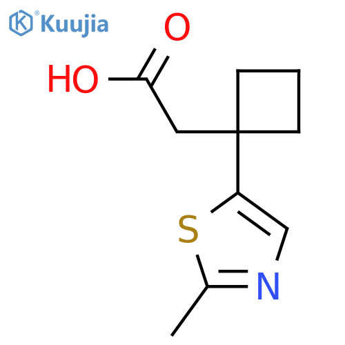 2-1-(2-methyl-1,3-thiazol-5-yl)cyclobutylacetic acid structure