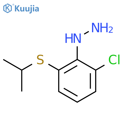 2-chloro-6-(propan-2-ylsulfanyl)phenylhydrazine structure