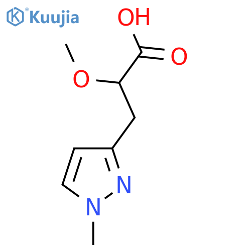 2-methoxy-3-(1-methyl-1H-pyrazol-3-yl)propanoic acid structure