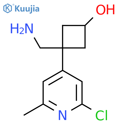 3-(aminomethyl)-3-(2-chloro-6-methylpyridin-4-yl)cyclobutan-1-ol structure