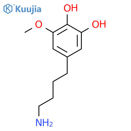 5-(4-aminobutyl)-3-methoxybenzene-1,2-diol structure