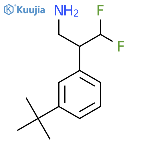 2-(3-tert-butylphenyl)-3,3-difluoropropan-1-amine structure
