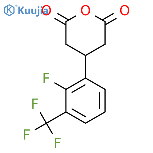 4-2-fluoro-3-(trifluoromethyl)phenyloxane-2,6-dione structure