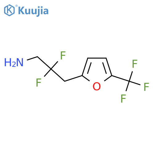 2,2-difluoro-3-5-(trifluoromethyl)furan-2-ylpropan-1-amine structure
