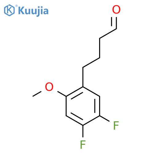 4-(4,5-difluoro-2-methoxyphenyl)butanal structure